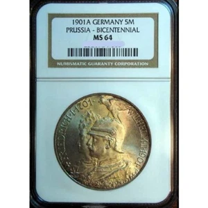 GERMANY 1901 5 Marks NGC MS 64 - Picture 1 of 2