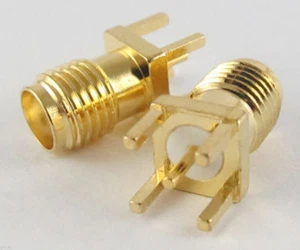 100 pcs Gold SMA Female Jack Solder PCB Board Mount Straight RF Connector Adapte - Picture 1 of 3