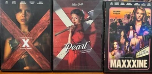 X, Pearl, Maxxxine *UNSEALED* DVD Lot - Foto 1 di 1
