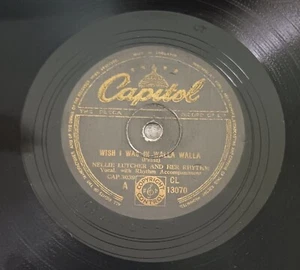 Nellie Lutcher And Her Rhythm – Wish I Was In Walla Walla - 78RPM 10" record VG - Picture 1 of 2
