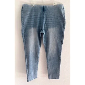 Soft Surroundings Jeans Womens 1X Pull On Tapered Ankle Light Capsule Stretch - Picture 1 of 9