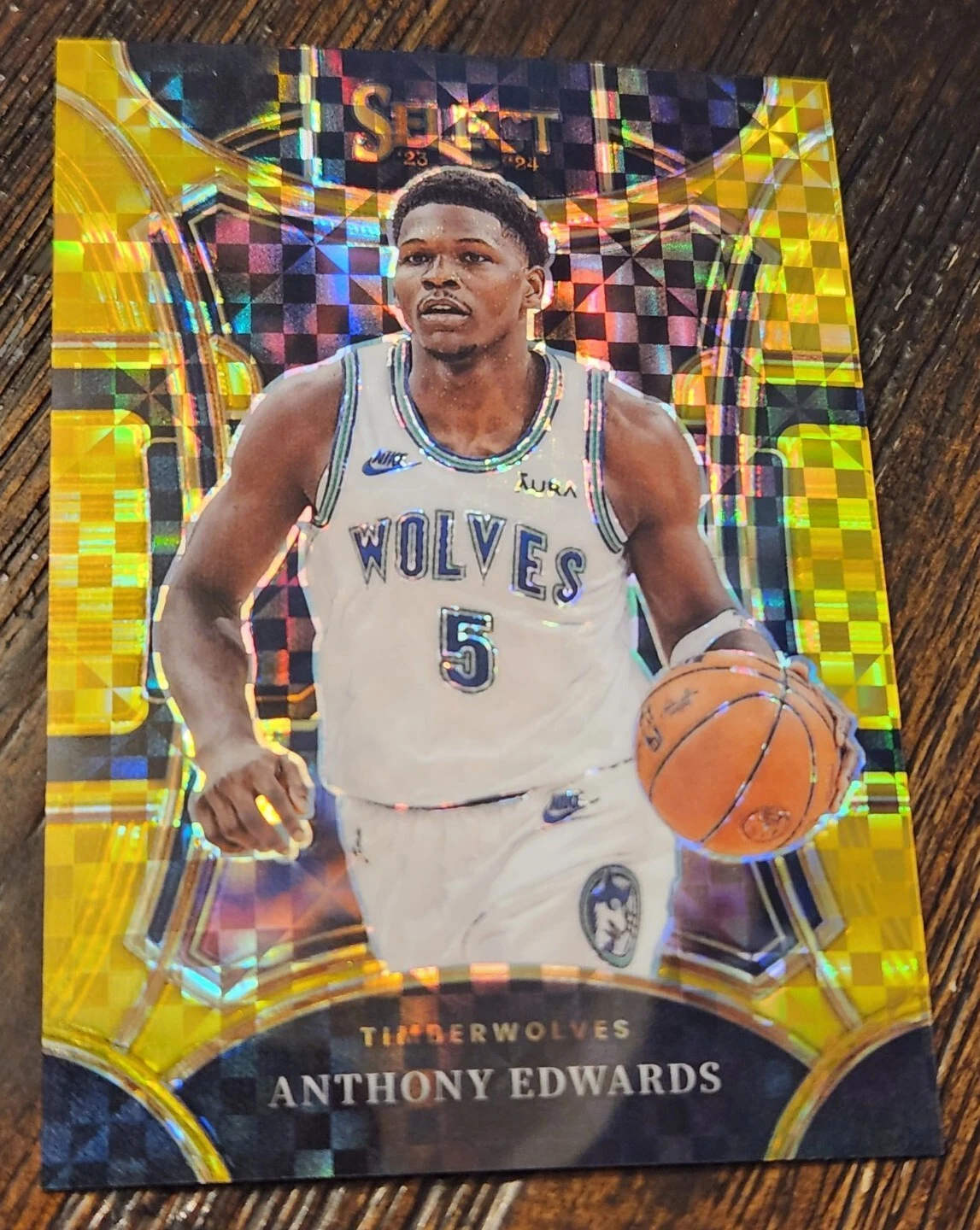 2023-24 Panini Select Anthony Edwards #364 SSP Mezzanine Gold /10 - Timberwolves