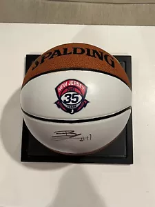 New Jersey Nets Hand Signed Brook Lopez Spalding 35th Anniversary Basketball - Picture 1 of 5