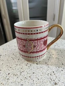 Anthropologie The Bistro Tile Stoneware Mug Valentines Edition New - Picture 1 of 3