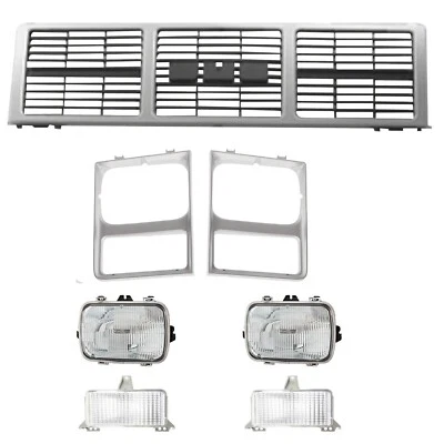Front Grille Headlight Door Headlight Headlamp For 85-88 GMC C1500 JIMMY Blazer - Image 1 of 4