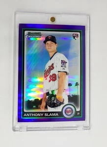 PURPLE REFRACTOR RC 2010 Bowman Chrome Anthony Slama #BDP62 Minnesota Twins - Picture 1 of 2