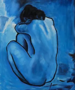 Picasso Blue Nude art Kunstwerk Deko Bild 30x42 Canvas Collection A1PP43 - Bild 1 von 2