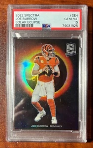 2022 Panini Spectra Joe Burrow 4 Solar Eclipse SSP Case Hit Bengals PSA 10 Pop 4 - Picture 1 of 2