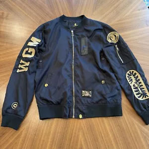 Rare Bape A Bathing Ape Busy Works WGM Alpha Industries MA-1 Bomber Jacket Small - Picture 1 of 22
