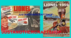 Lionel Model Trains Railways 1950 & 1959 A3 Size Poster Dispaly Sign Leaflet - Picture 1 of 1