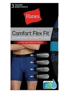 "Paquete de 3 calzoncillos Hanes para hombre ajuste flexible cómodo S 28-30" - Imagen 1 de 6