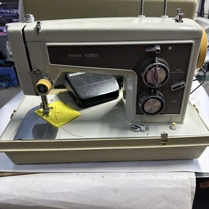 Macchina da cucire vintage Sears Kenmore 158.14300 gambo alto resistente ZIG ZAG - Foto 1 di 11