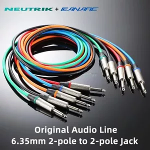 1 pieza 2 poros 6,35 a 6,35 cable micrófono audio altavoz línea CANARE enchufe neutral - Imagen 1 de 9