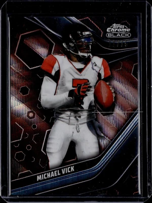 2023 Topps Chrome Black Red Wave Michael Vick 11/15 - Image 1 of 2