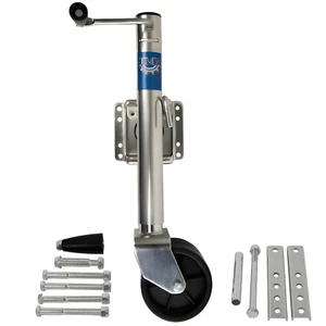 Swivel Trailer Jack Double Wheel 2000 lb Tongue Twin Boat Towing 26" Length Lift - Picture 1 of 6