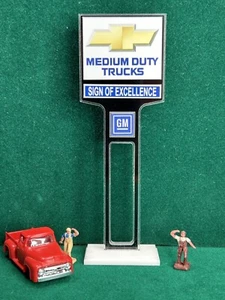 HO Scale Chevrolet Medium Duty Trucks Dealership Lot Sign Graphic Advertisement - Picture 1 of 9