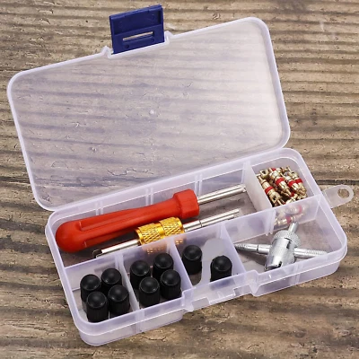 Ventilausdreher+5/20x Ventile Autoventil Ventil PKW Auto Ventilschlüssel Einsatz - Bild 1 von 4