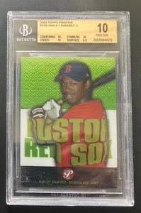 2003 TOPPS PRISTINE  " Refractor"  BGS 10  #159 Hanley Ramiez  Pr: /1499 - Picture 1 of 2