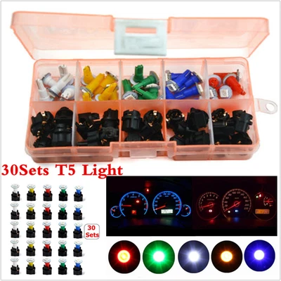 Car T5 LED 5050SMD Dashboard Instrument Light Bulbs Dash Light Mix Color 0.2W Foto 1 de 4