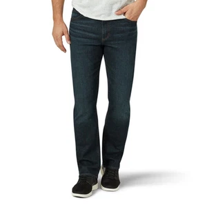 Lee Men's Extreme Motion Regular Straight Jean Denim Bottoms Blue Night Owl New - Picture 1 of 8