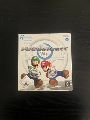 Mario Kart Wii Nintendo Wii Game & Official Wheel w/Manual Big Box Racer - Image 1 of 4