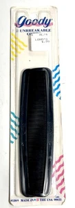 Paquete de 2 peines irrompibles Goody 5 3/4" nuevos hechos en EE. UU. DE COLECCIÓN 1989 negros #126/4 - Imagen 1 de 5
