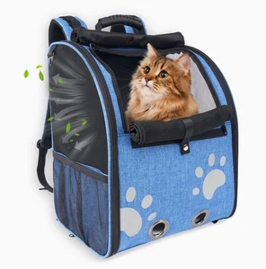 Zaino Porta Animali Domestici per Cani e Gatti fino a 15Lbs, Trasportatore Ventilato per Animali Domestici - Foto 1 di 8