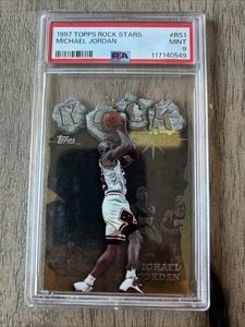 Michael Jordan 1997 Topps Rock Stars #RS1 PSA 9 - Chicago Bulls HOF New Slab - Picture 1 of 3