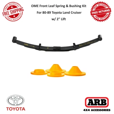 Kit de resorte y buje de hoja delantera ARB OME para Toyota Land Cruiser 80-89 con elevación de 2" Foto 1 de 4