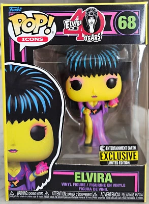 Funko Pop Icons Elvira 68 Entertainment Earth Exclusive Limited Edition 40 Years - Image 1 of 4