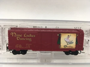 Z SCALE Nine Ladies Dancing 12 Days Christmas Box Car - Micro Trains 50200390 - Picture 1 of 8