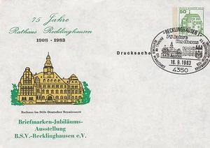 Reklinghausen Town Hall Rathaus Germany Cover Postal Stationery 1983 (36557) - Picture 1 of 1