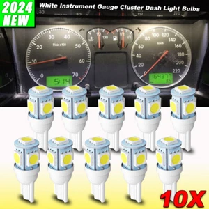10x T10 WHITE LED Bulbs Instrument Gauge Cluster Dash Light For Chevy - Picture 1 of 14