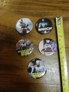 5 Vintage RoboCop Movie Promo Pinback Lapel Button - Picture 1 of 9