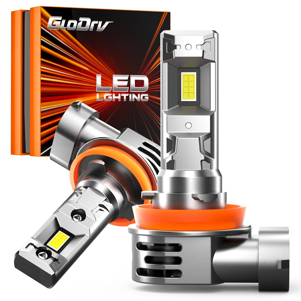2x GloDrv H11 H16 H8 LED Headlight Bulb Low Beam Fog Light 20000LM 6000K White - Image 1 of 4