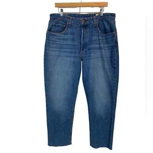 Rag & Bone Nina High Rise Unfinished Hem Ankle Straight Jeans - 34 - Picture 1 of 10