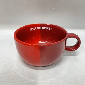 Starbucks Holiday Two Tone Red Soup, Coffee, Tea Mug Cup 16 oz. - Picture 1 of 4
