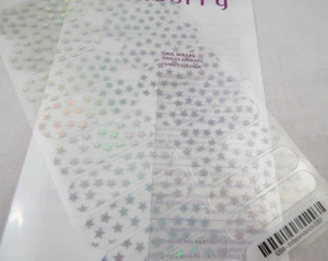 Jamberry Independence 0317 12B8 Holographic Stars On Clear Full Sheet Nail Wrap - Picture 1 of 2
