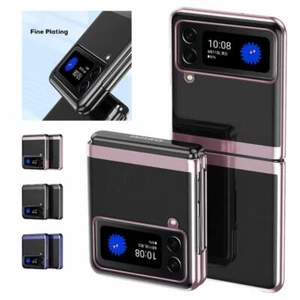 Plating Luxury Shockproof For Samsung Galaxy Z Flip 5  Flip4/3 Clear Case Cover - Picture 1 of 13