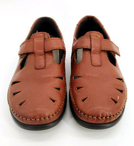 SAS Womens Shoes Tripad Comfort Soft Step Slip On Brown Mary Jane Casual  9.5M