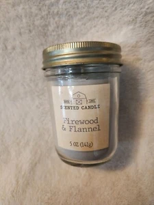 Star Candle Co Soy Blend Scented Candle 'Firewood & Flannel" 5 oz Jar - Picture 1 of 3