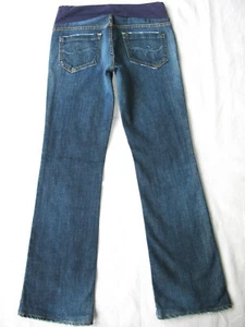 GoldSign Goldschmied Bootcut Maternity Jeans Sz 27 Blue Distressed+Stretch L30.5 - Picture 1 of 8
