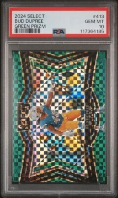 2024 PANINI SELECT BUD DUPREE FIELD LEVEL GREEN PRIZM /5 PSA 10!!! - Image 1 of 2
