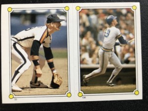1987 Topps Stickers #33 / 196 Denny Walling / Robin Yount