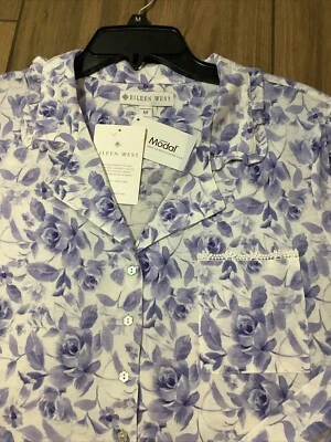 Eileen West комплект модальный вязаный Sleepwear гостиной размер M длинным рукавом Periwinkle розы - Изображение 1 из 4