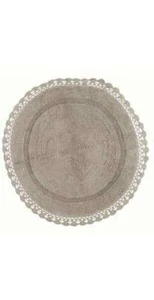 Badematte Vorleger Badvorleger Badteppich beige Duschvorleger Shabby Chic 80cm - Bild 1 von 1