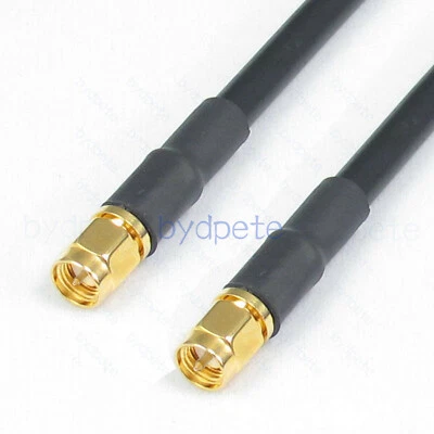 SMA male to SMA male plug LMR240UF Coaxial Cable Coax Kable 50ohms Low Loss lot - Image 1 of 4
