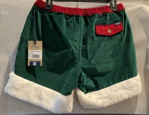 Chubbies The Elfs Green Velvet Finish Holiday Short WithPockets Men’s Sz Med NWT - Picture 1 of 11