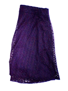 Women's Cato Size 20W dark Blue Floral Lace embroidered lined Skirt LB2 - Picture 1 of 10