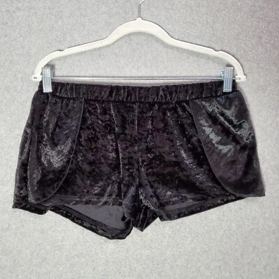 Bebe Mujeres Ropa de Dormir XL Negro Pantalones Cortos Terciopelo tiro Medio Tirar de 2" Entrepierna Foto 1 de 4